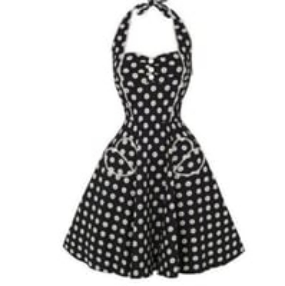 Voodoo Vixen Polka Dot Halter Dress